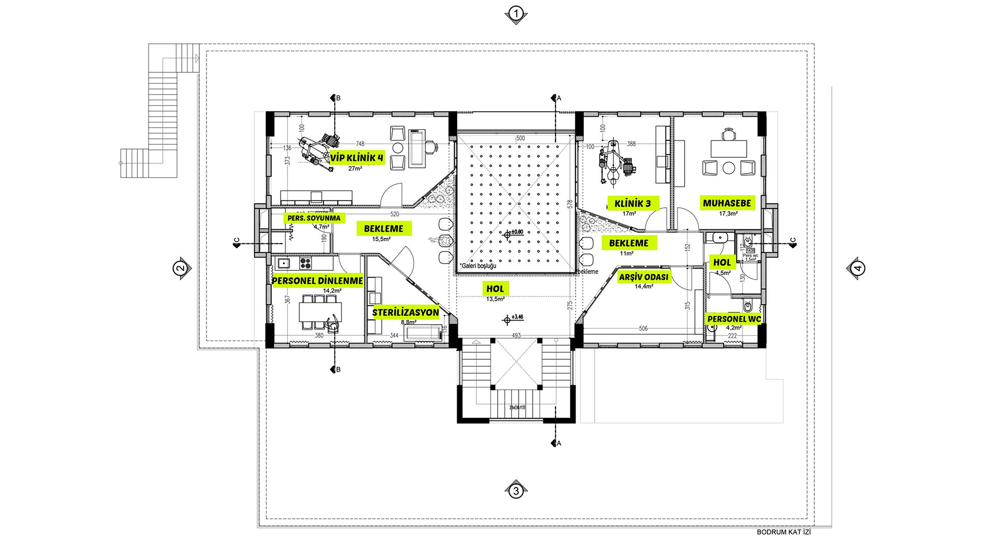 bodrum-merkez-devren-kiralik-dis-poliklinigi üst kat plan